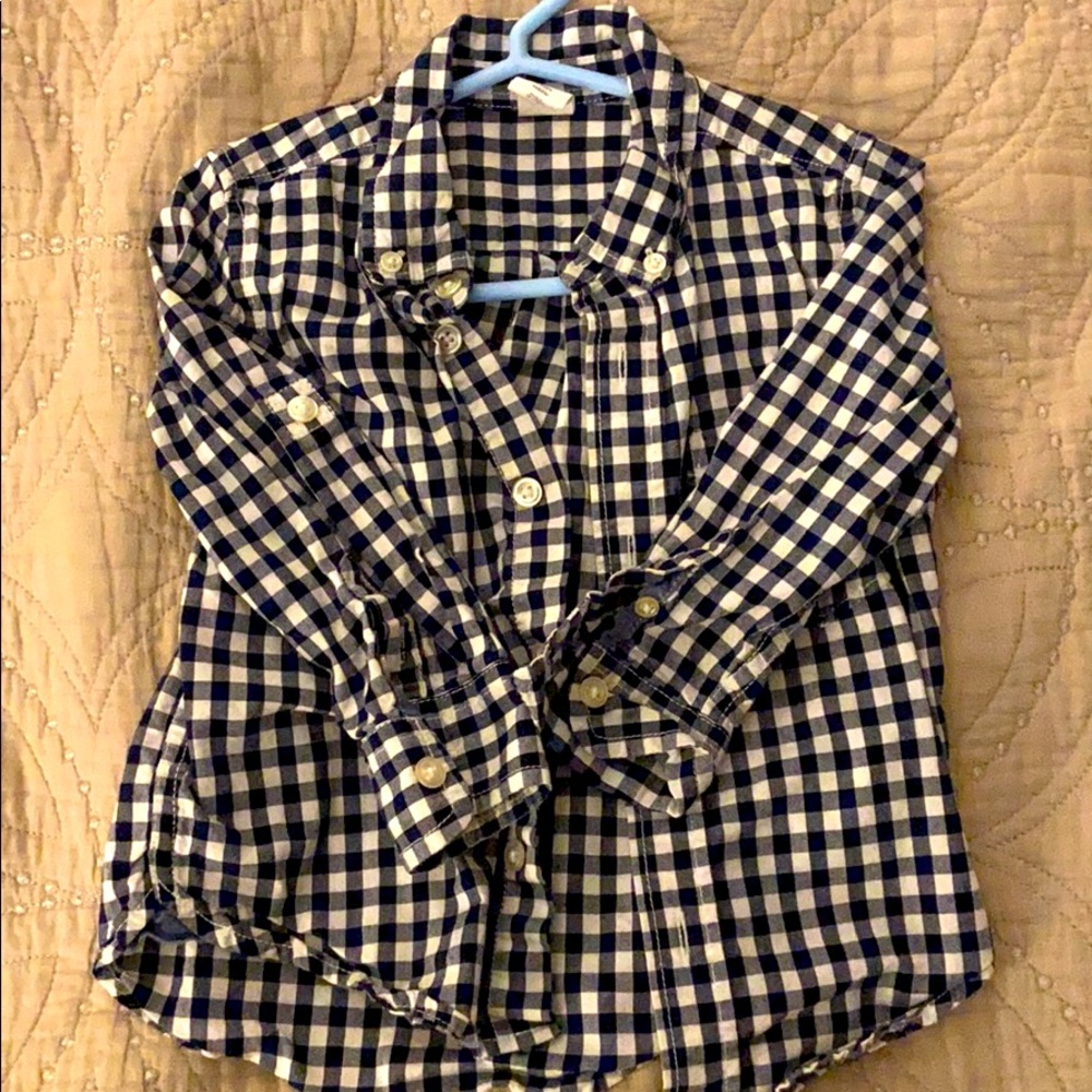 Navy blue button up shirt gap kids 3t